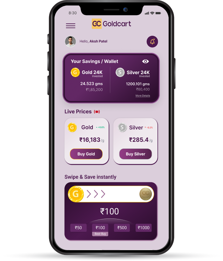 Goldcart Mobile Mockup